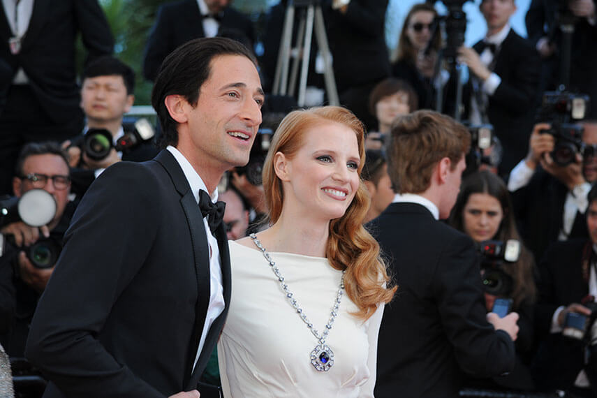 Adrien Brody et Jessica Chastain